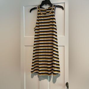 Ribbed sleeveless striped dress by Entro sz S